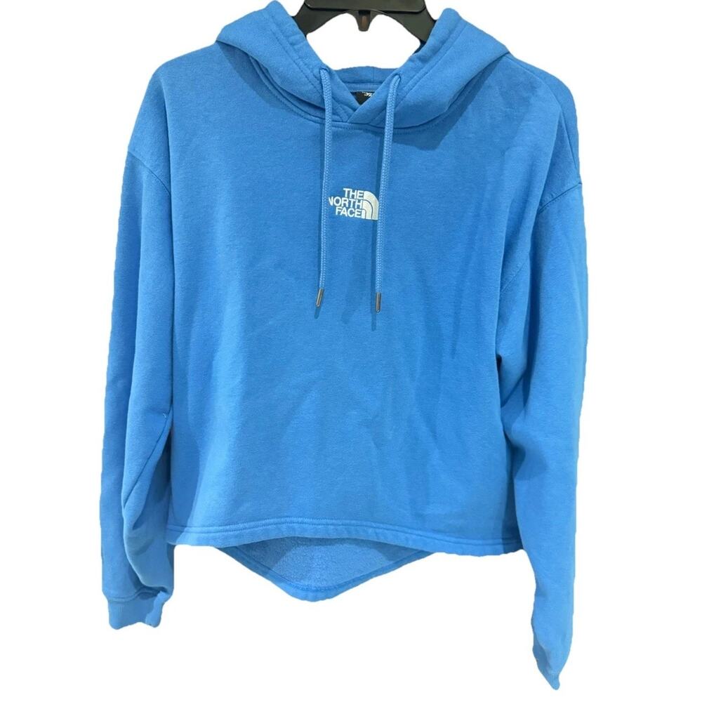 The North Face Cropped Evolution Hi-Lo Hoodie Women's Beach Blue Size Large